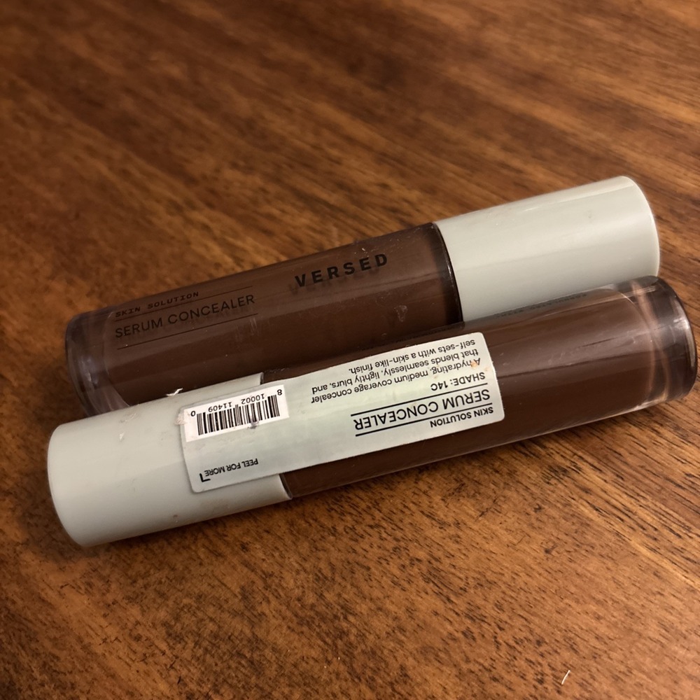 Versed Serum Concealer Deep 14C Lot Of 2 Hydrating Medium‎ Coverage Women New